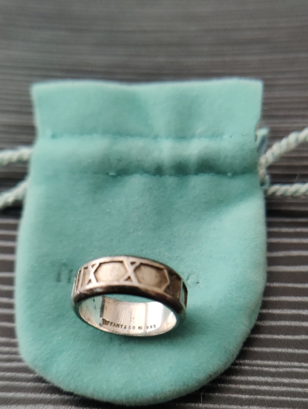 Tiffany & Co. Silver Roman Numeral Atlas Ring